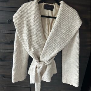 BCBG short coat with hoodie
